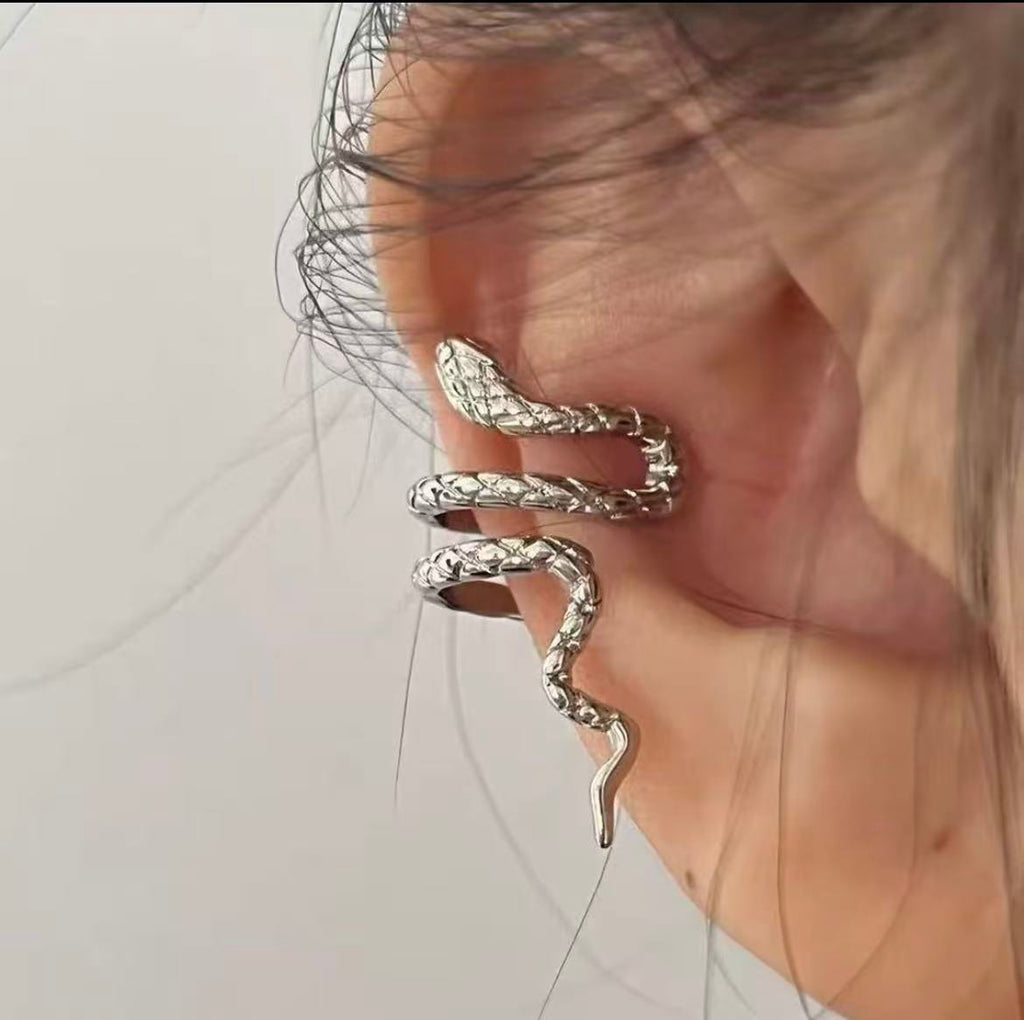 Snake Ear Cuff — Stainless Steel Wrap Earring