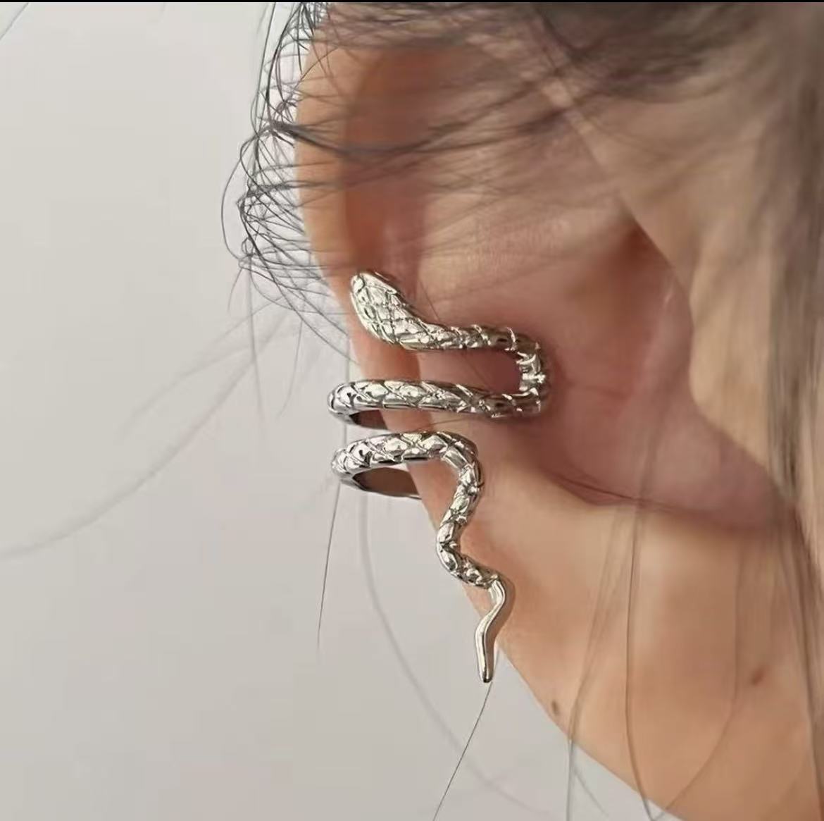 Snake Ear Cuff — Stainless Steel Wrap Earring