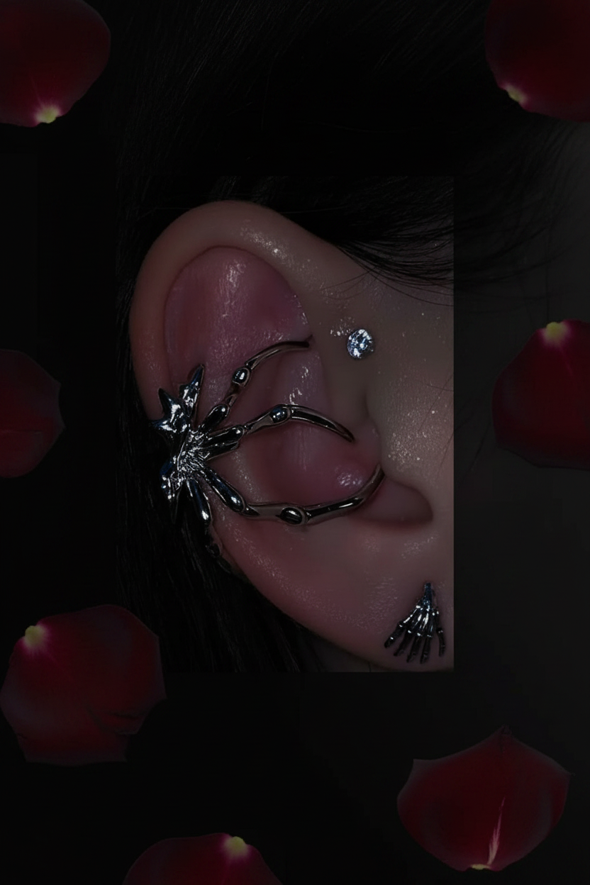 Spider Ear Cuff - Close Up